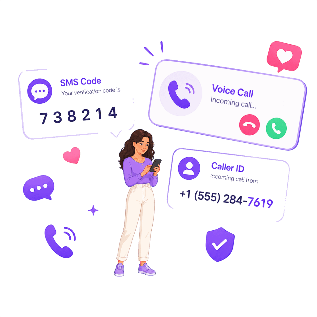 3. Receive the Badoo SMS Code or Call Details