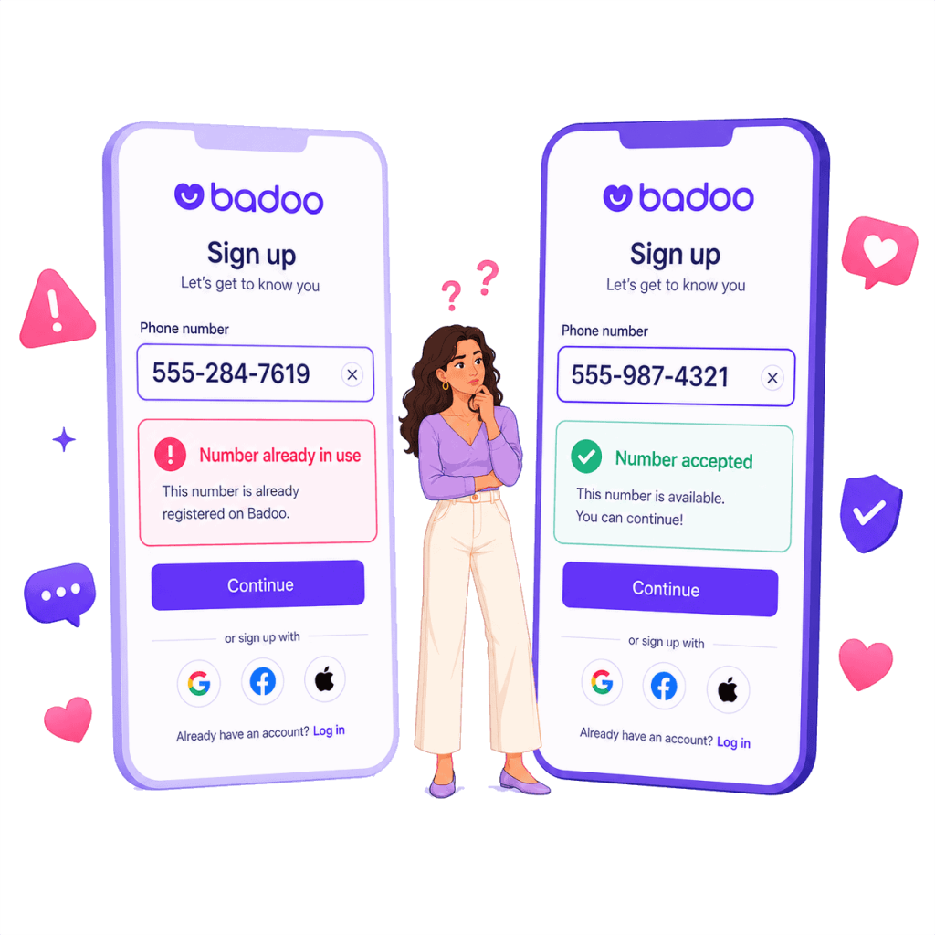Badoo Number Already in Use
