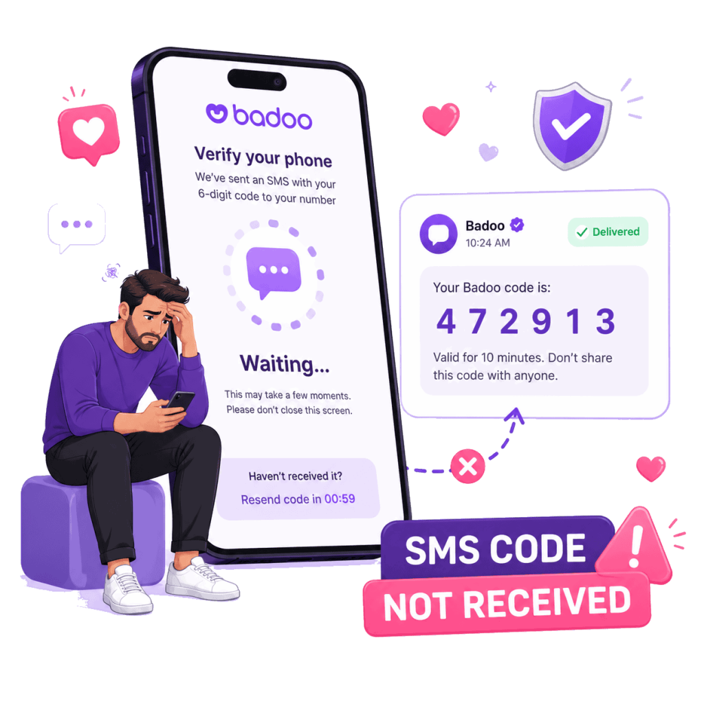 Badoo SMS Code Not Received